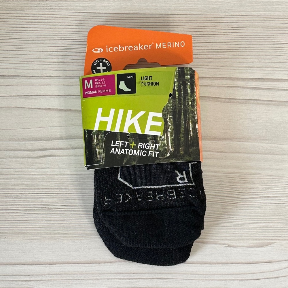 NWT Icebreaker Merino Wool Women's Medium Anatomic Hiking Socks Size 7.5-9